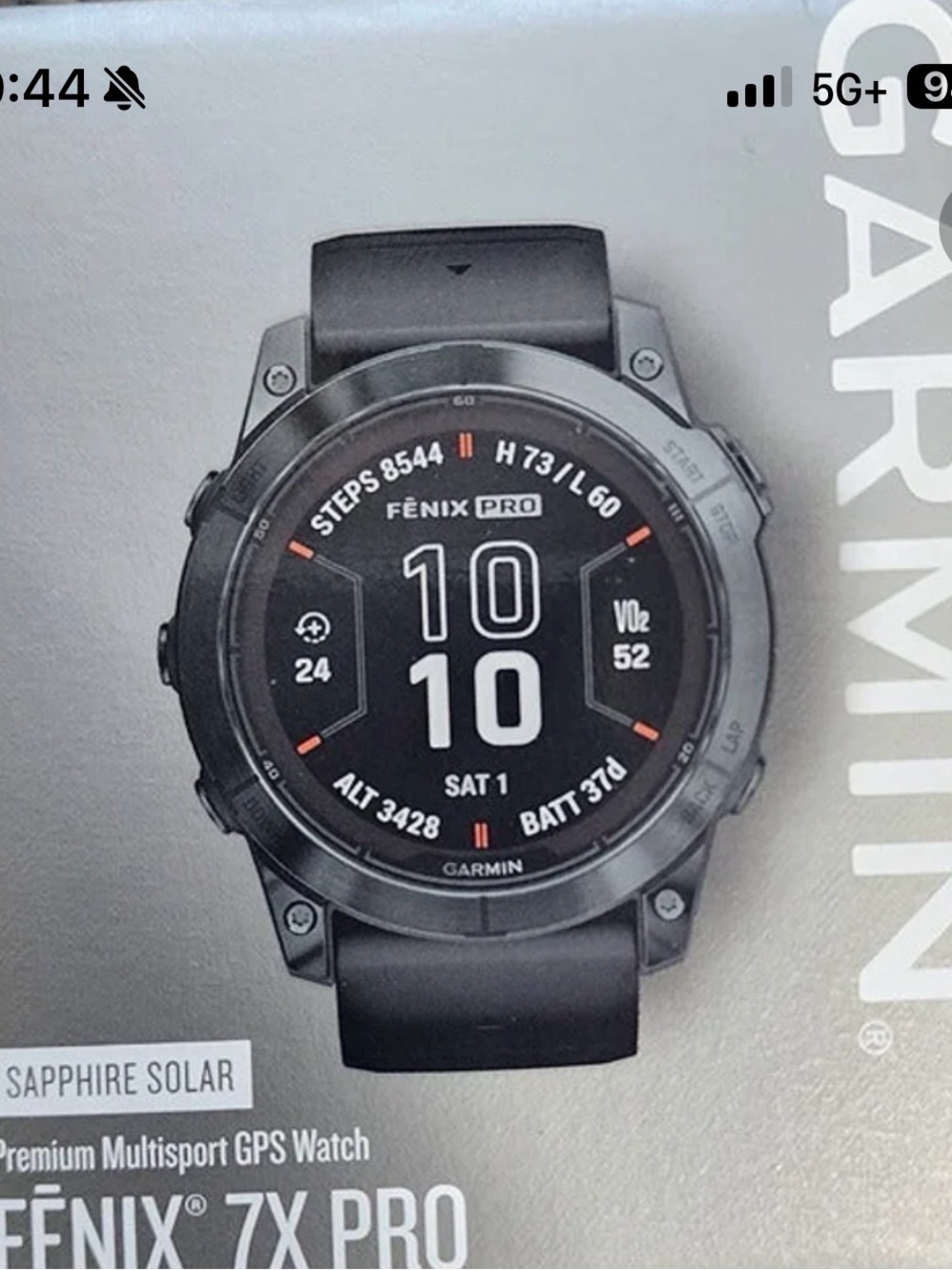 garmin Fenix 7X Pro Sapphire Solar Smartwatch - Black